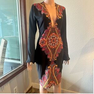 VENUS Black and Multicolor Dress